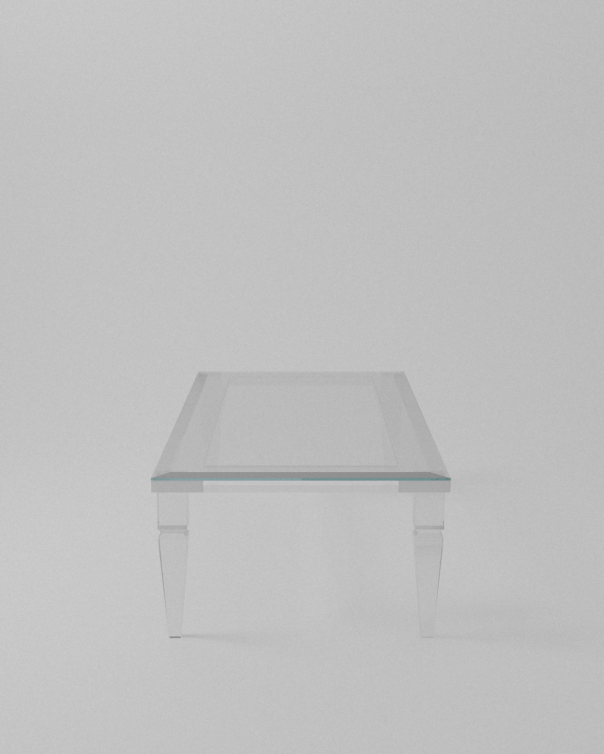 Andora acrylic coffee table – Sleek transparent acrylic coffee table | MUÑIZ Miami