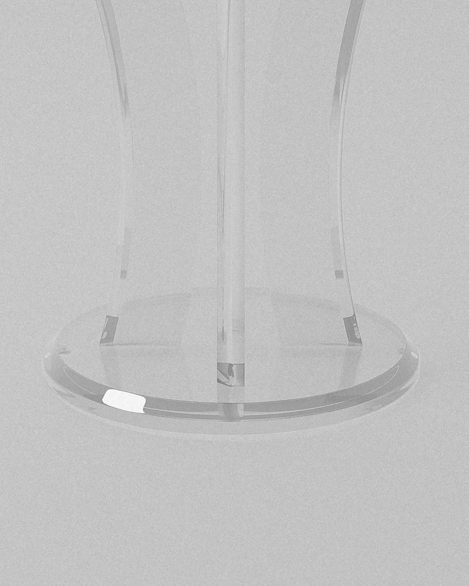 Echo acrylic end table – Clear acrylic table base with round bottom. | MUÑIZ Miami