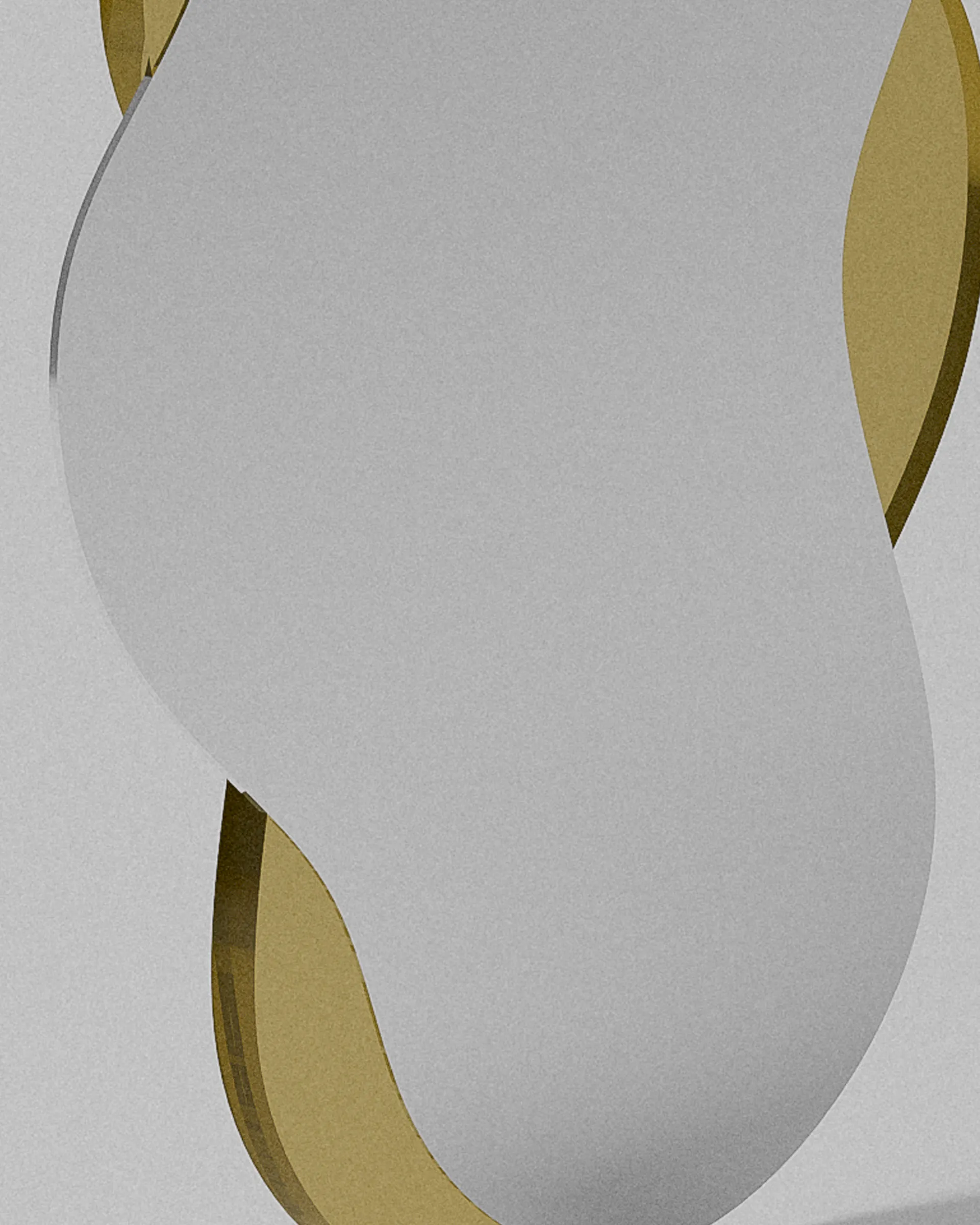 Mirror acrylic sculptural object – Amber & grey twisted acrylic form | MUÑIZ Miami