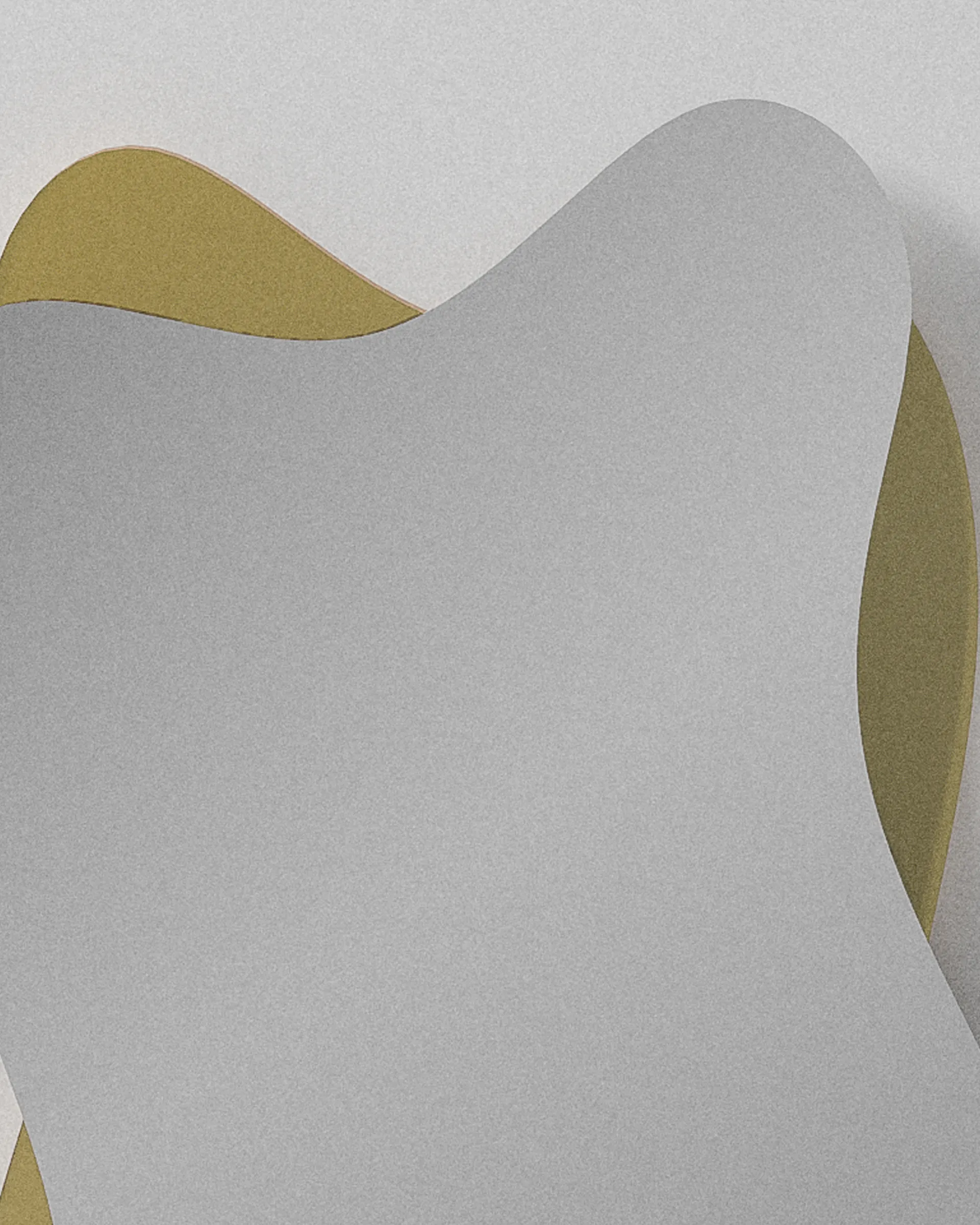 Mirror acrylic sculptural object – Wavy layered gold & grey acrylic forms | MUÑIZ Miami
