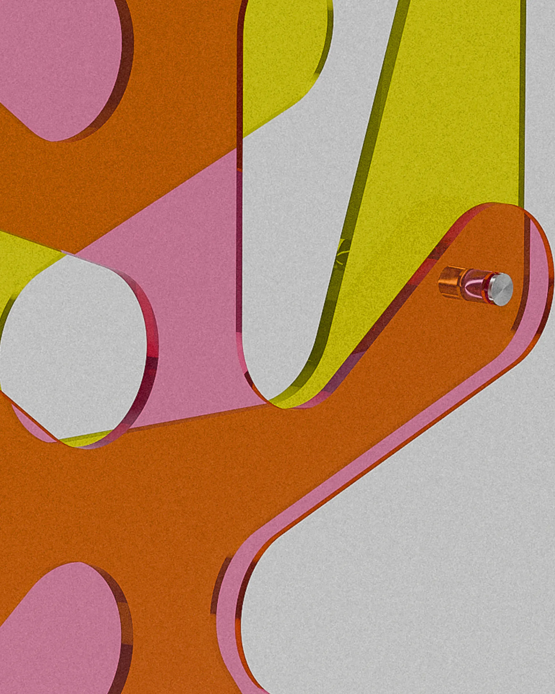 Bali acrylic sculptural object – Translucent layered acrylic abstract with pin | MUÑIZ Miami