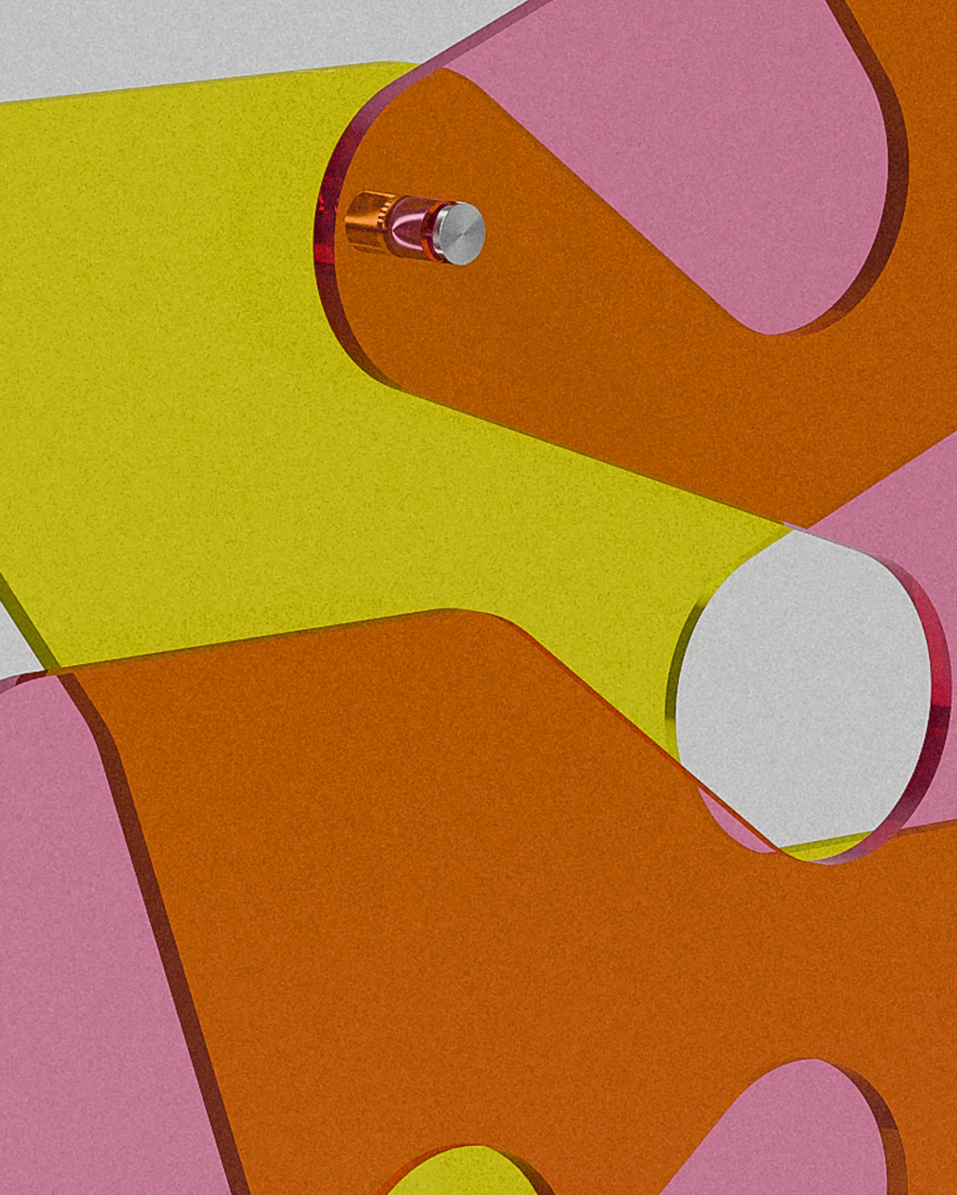 Bali acrylic sculptural object – layered translucent multi-color acrylic shapes | MUÑIZ Miami