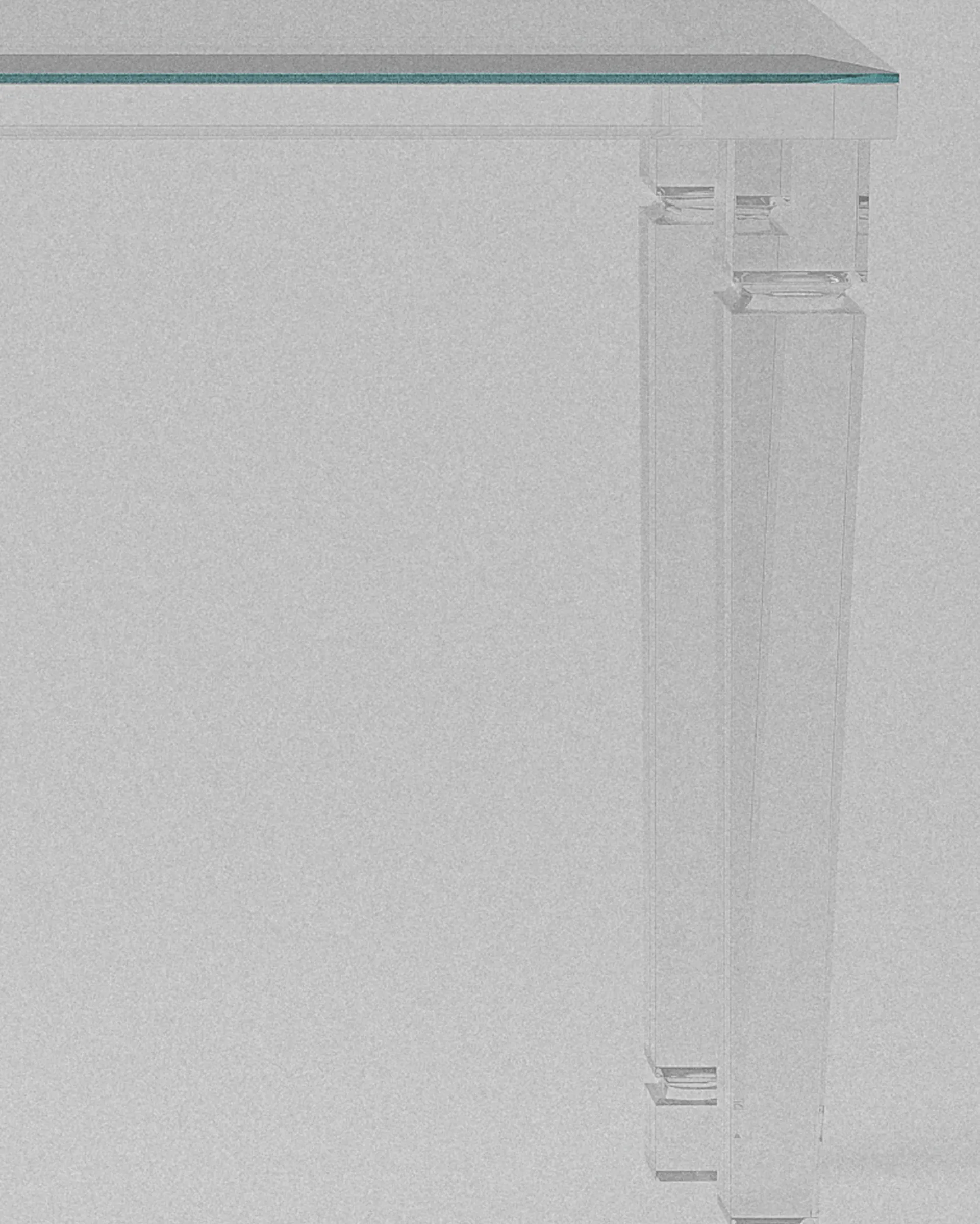 Philipe acrylic console table – Acrylic console table with blue-tinted edge. | MUÑIZ Miami