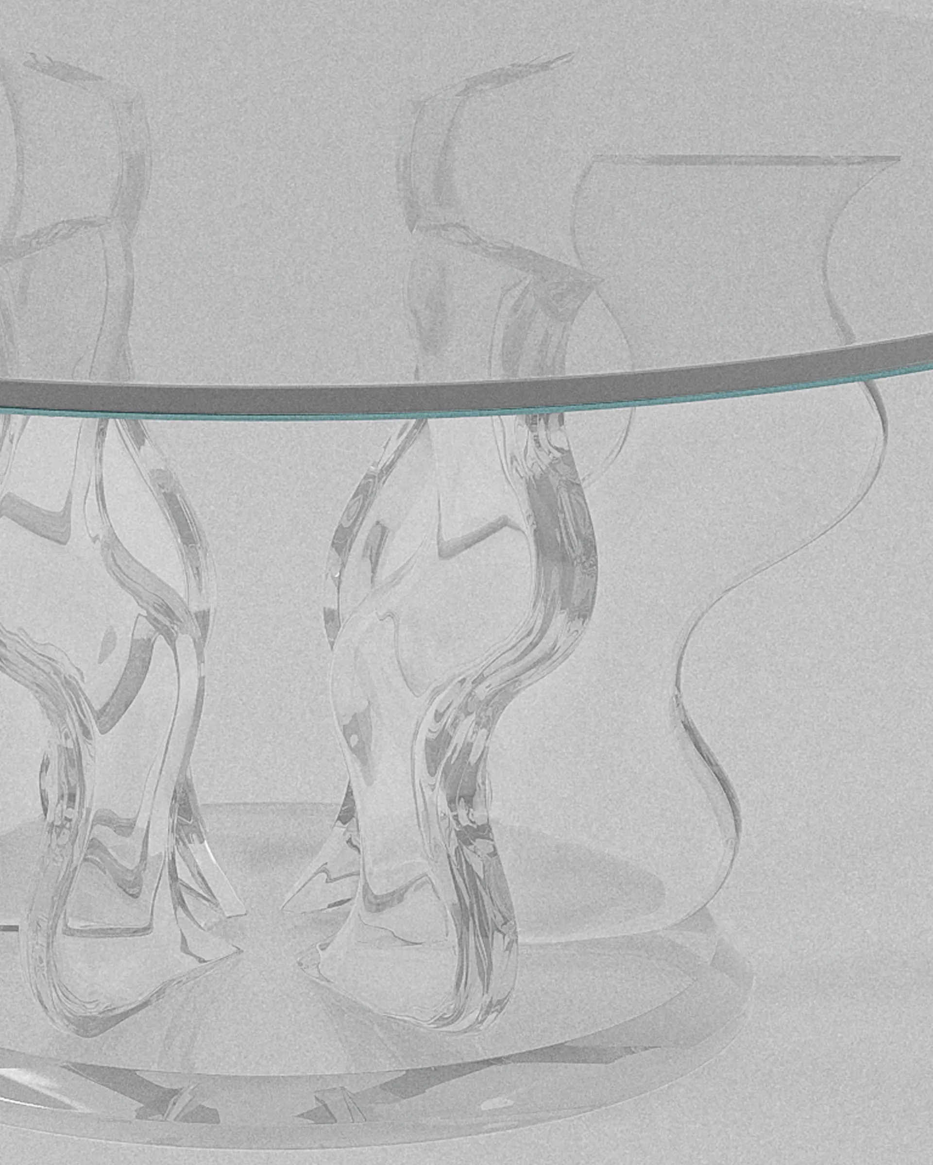 Sparkle acrylic coffee table – Sculptural clear acrylic coffee table | MUÑIZ Miami